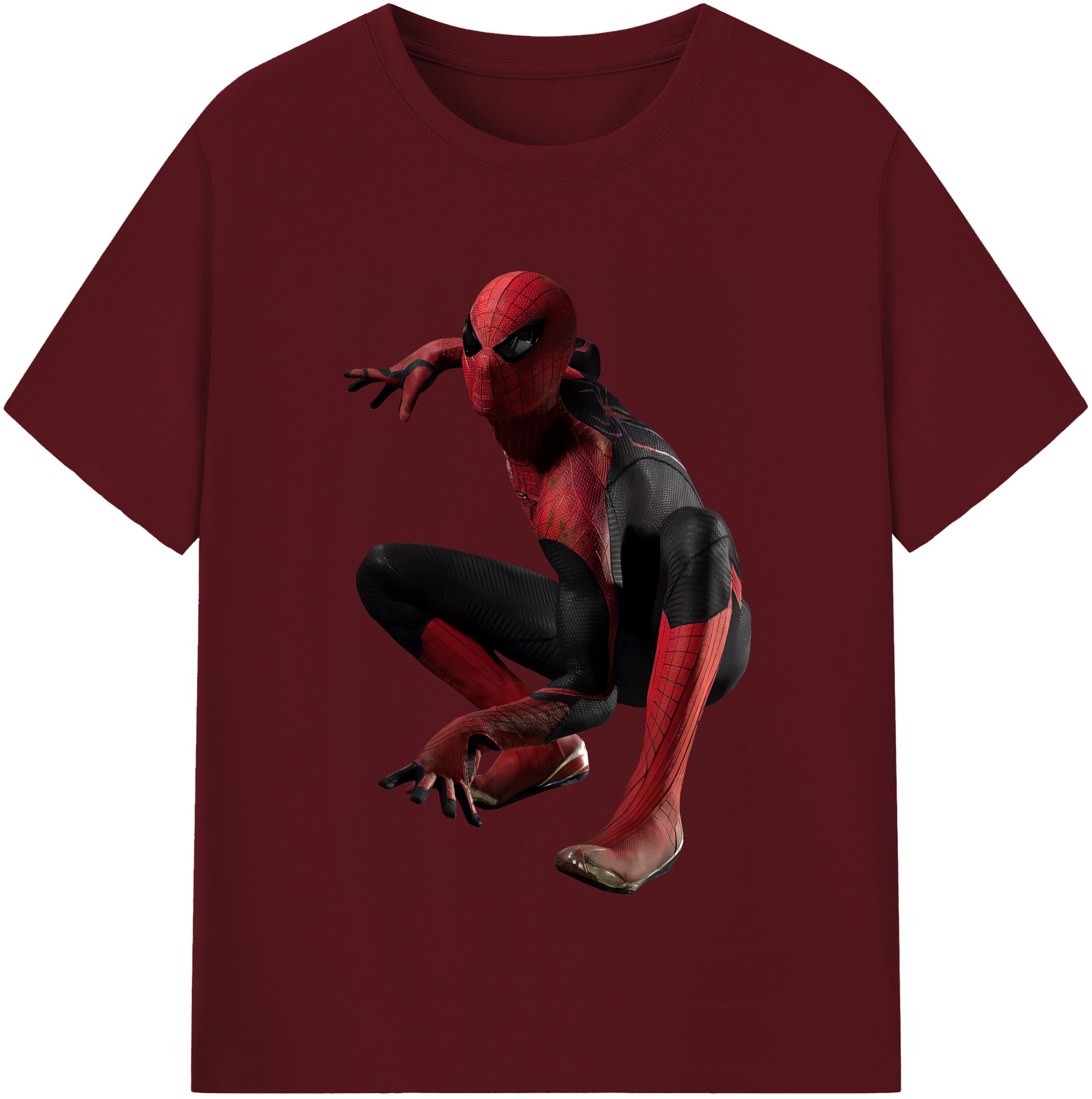 （画像用） Spider Man スパイダーマン 綿100％半袖Tシャツ（フロントプリント）